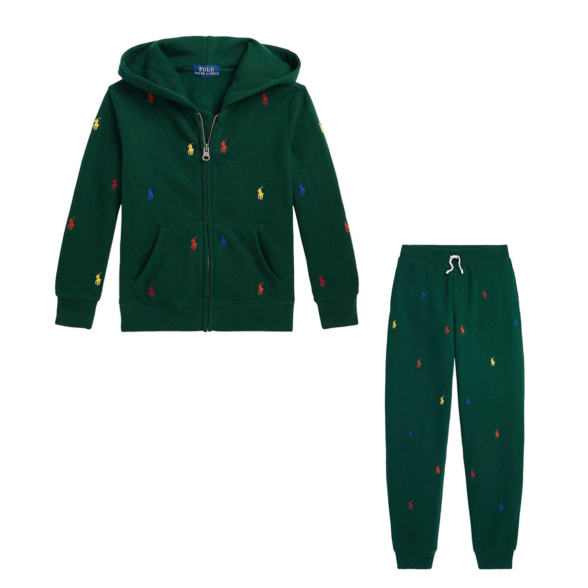 Ralph Lauren Pony Hoodie jogging set Green