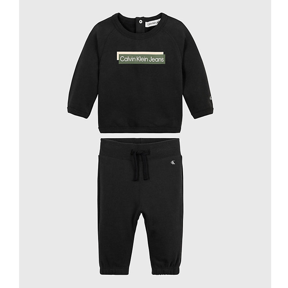 Black calvin klein tracksuit best sale