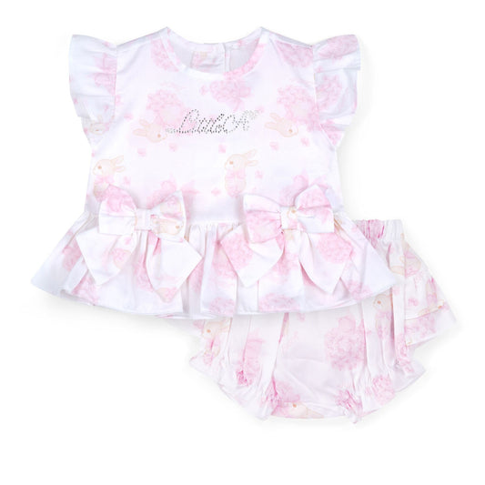 Little A, 2 piece set, Little A 'Bunnies & Bows' 2 Piece Set, Ayleigh