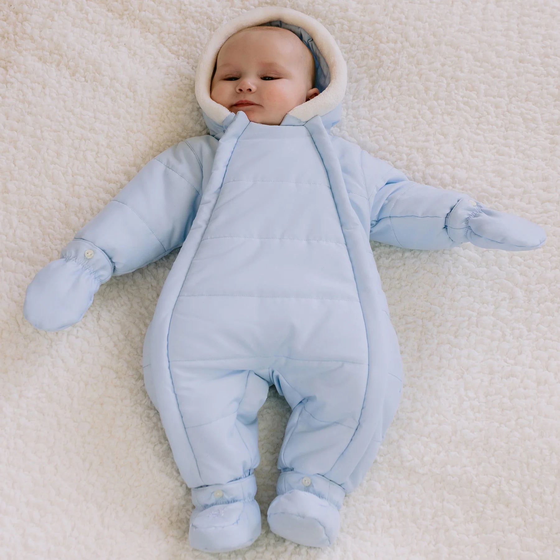 Emile et Rose, Snowsuits, Emile et Rose - Pale Blue snowsuit, Ernie