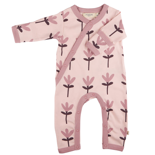 Pigeon Organics, Rompers, Pigeon Organics Pink Kimono, tulip print