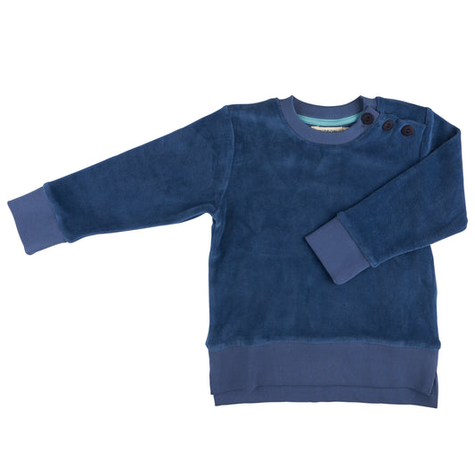 Pigeon organics, sweatshirts, Pigeon Organics - Velour sweatshirt, night blue