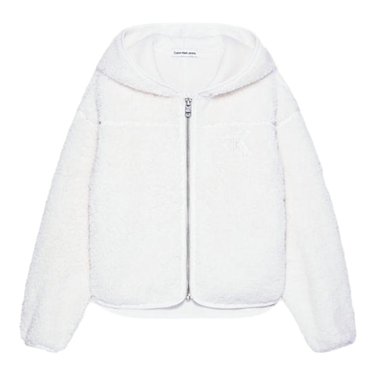 Calvin Klein - Cream fleece zipper jacket