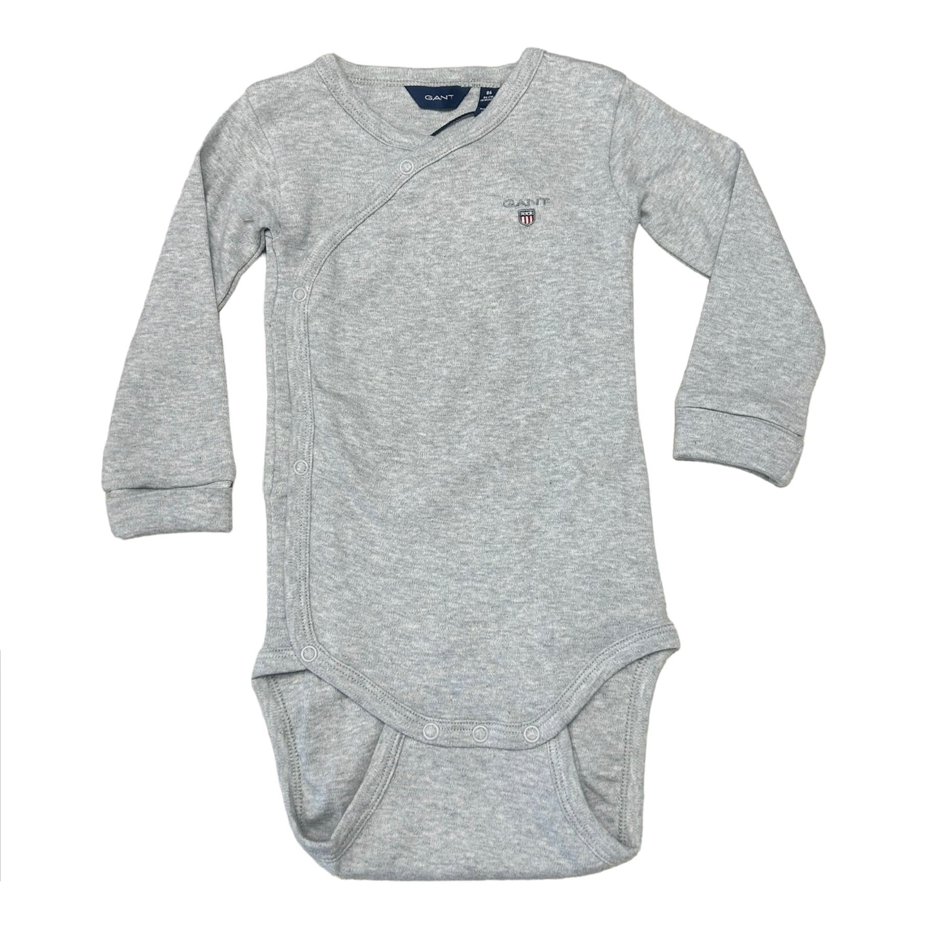 Gant, body, Gant - Grey L/S body vest, 1m - 18m