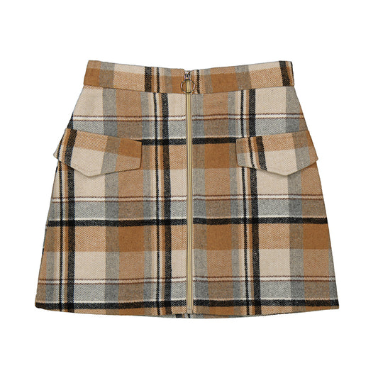 Mayoral, Skirt, Mayoral - Skirt, tan check