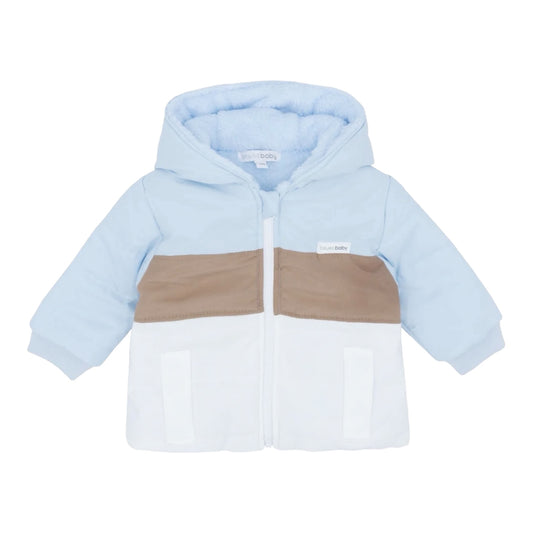 blues baby, Coats & Jackets, blues baby - Blue/beige colour block jacket