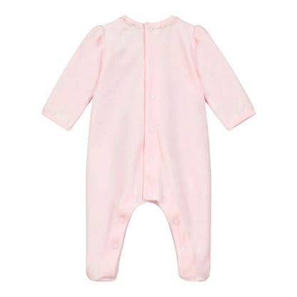 Emile et Rose, rompers, Emile et Rose - Pink velour romper, Ellie