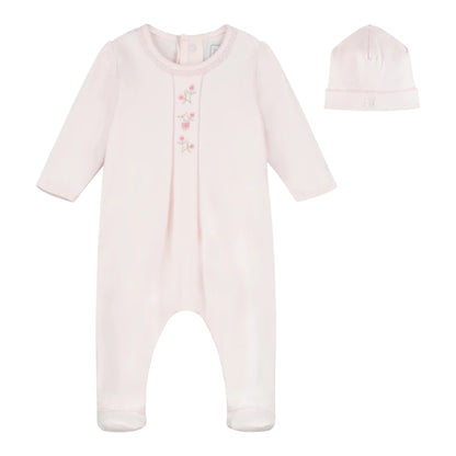 Emile et Rose, rompers, Emile et Rose - Pink all in one with matching hat, Delta