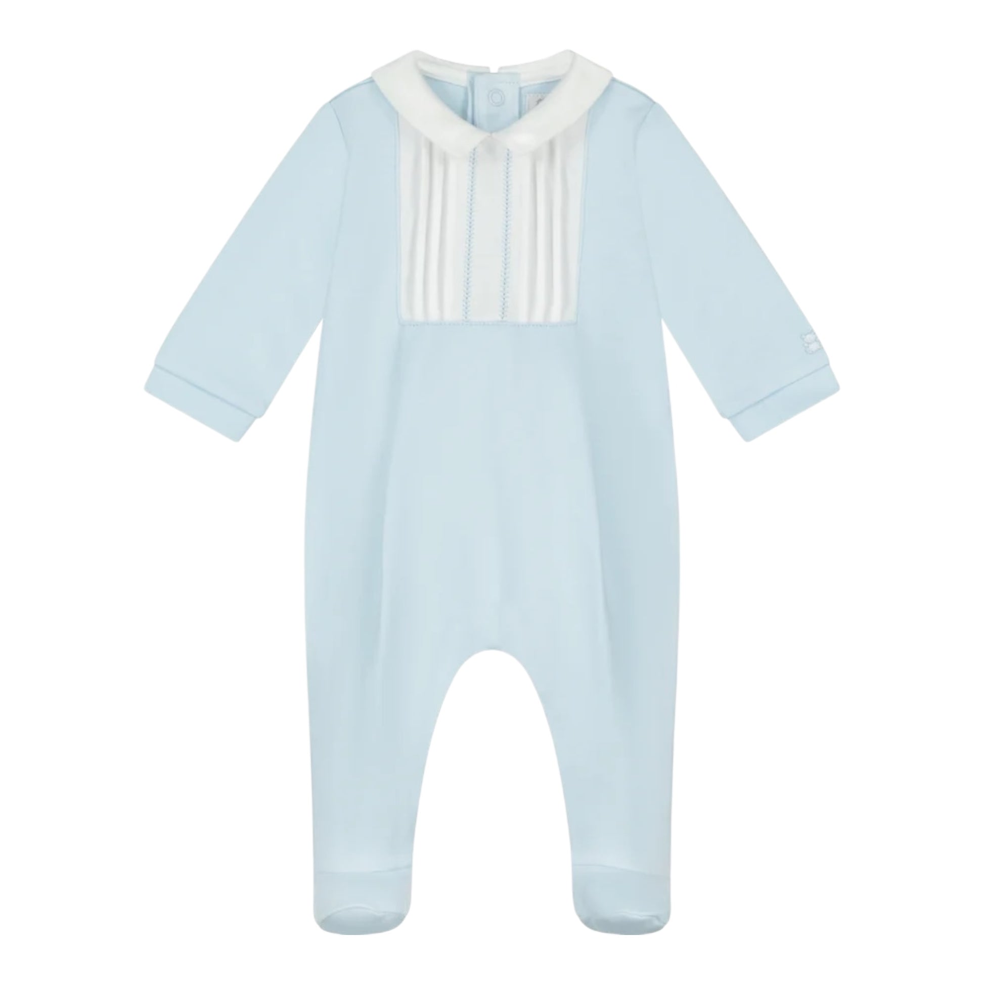 Emile et Rose, rompers, Emile et Rose - Pale blue and white romper, Dougie