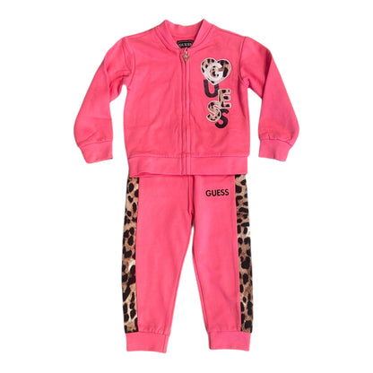 Guess, Dresses, Guess - Pink jogging suit, zip top and jogging bottoms