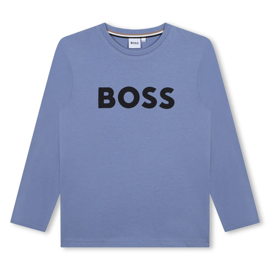 Boss, T-shirt, Boss - Blue/ Grey long sleeved T-shirt