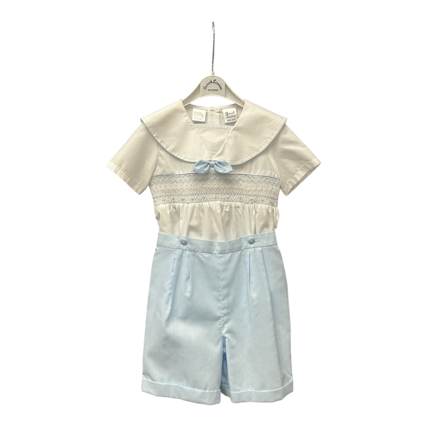 Sarah Louise - 2 piece set, blue and white, 011503