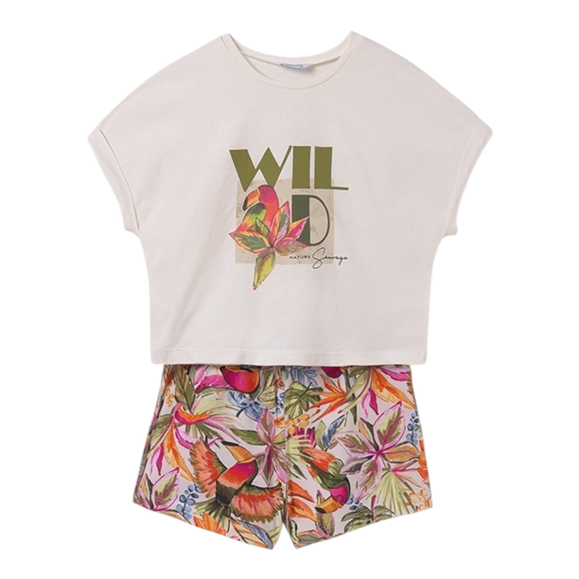 Mayoral, 2 piece outfits, Mayoral - Tropical Floral shorts set