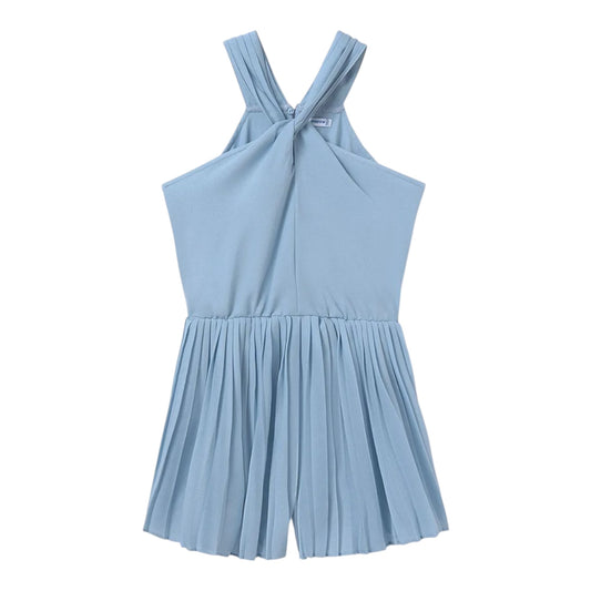 Mayoral, Playsuits, Mayoral - Pale blue pleat playsuit