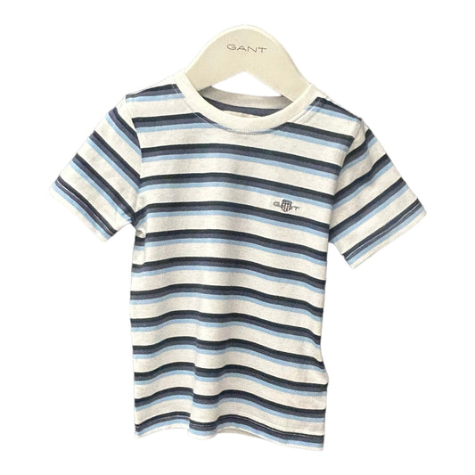 Gant, T-shirts, Gant - Blue striped crew neck T-shirt, Kids 2-8yrs