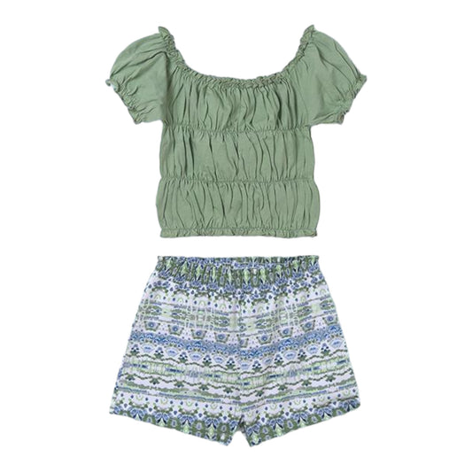 Mayoral, 2 piece set, Mayoral -  2 piece shorts set, green