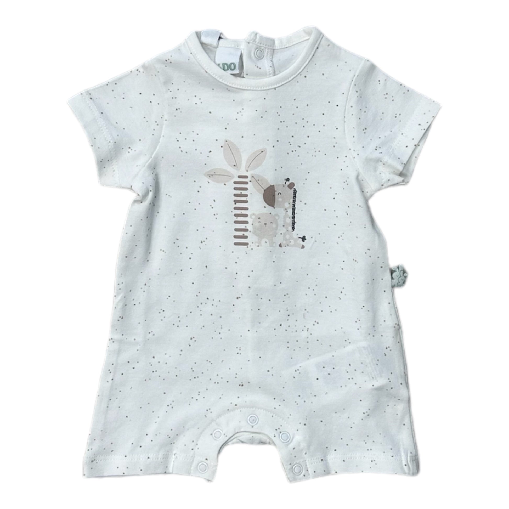 iDO, Romper, iDO - Cream all in one, giraffe & tree front print