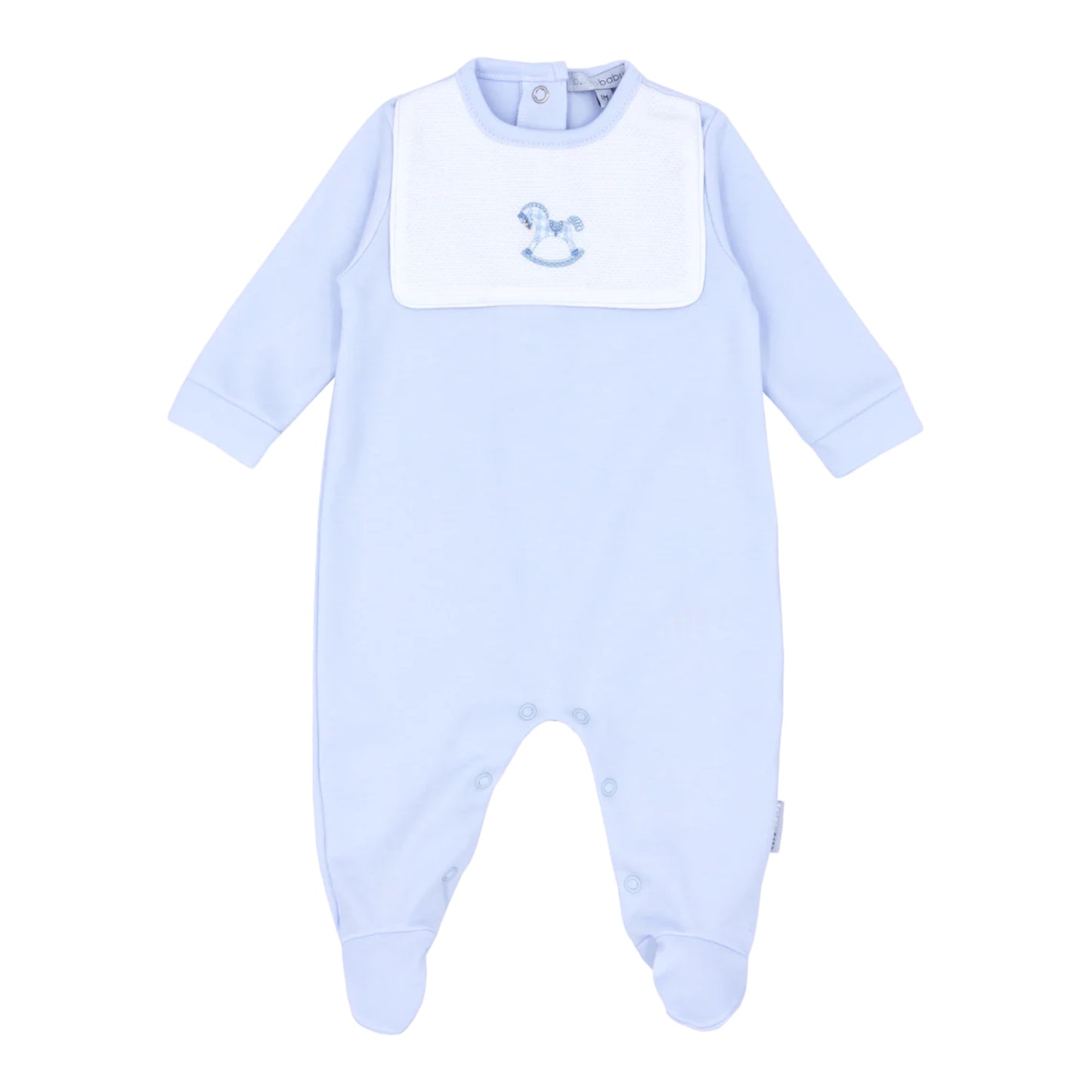 blues baby, All in ones, blues baby - white all in one romper, rocking horse