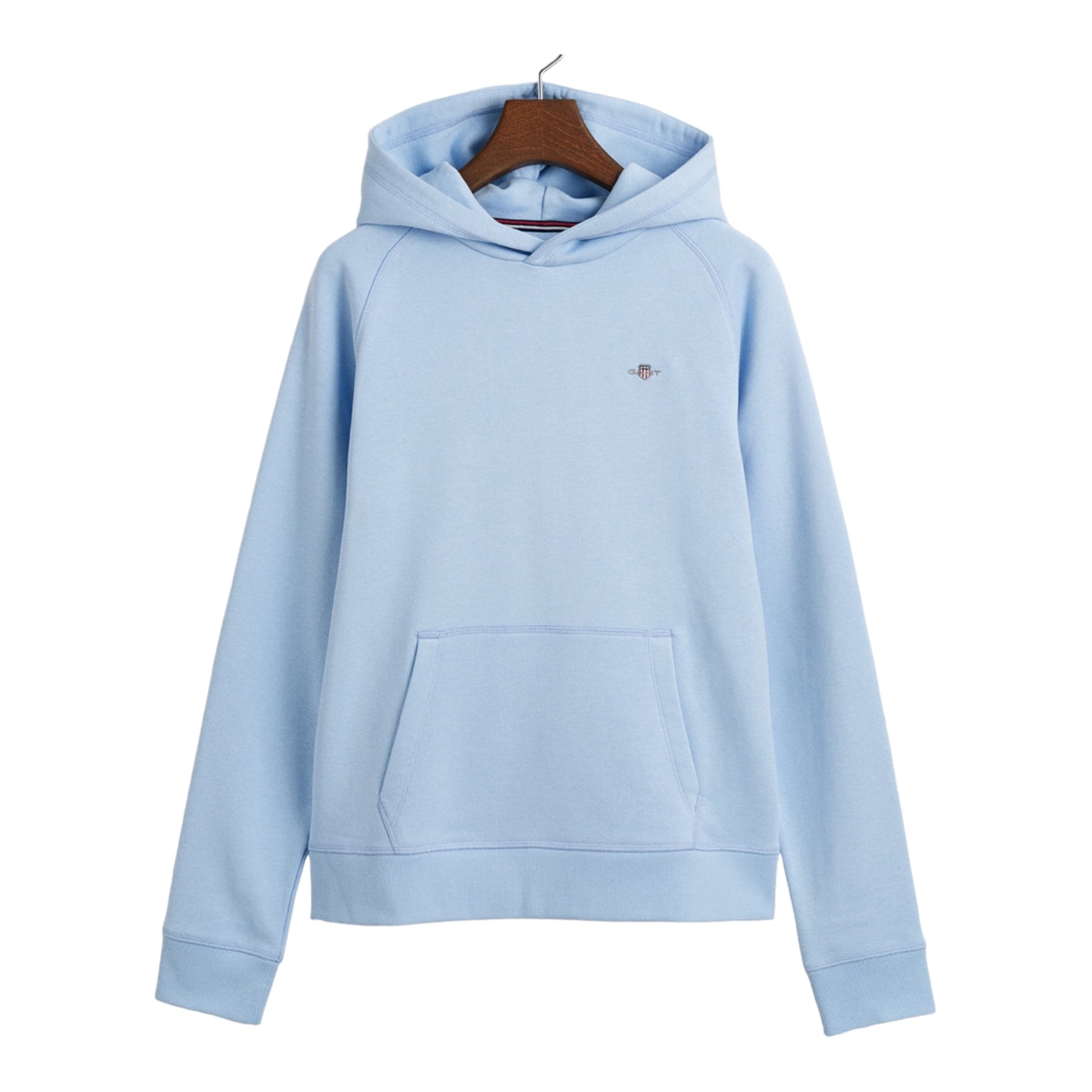 Gant, zipper hoodie, Gant - Shield hoodie, light blue, youth