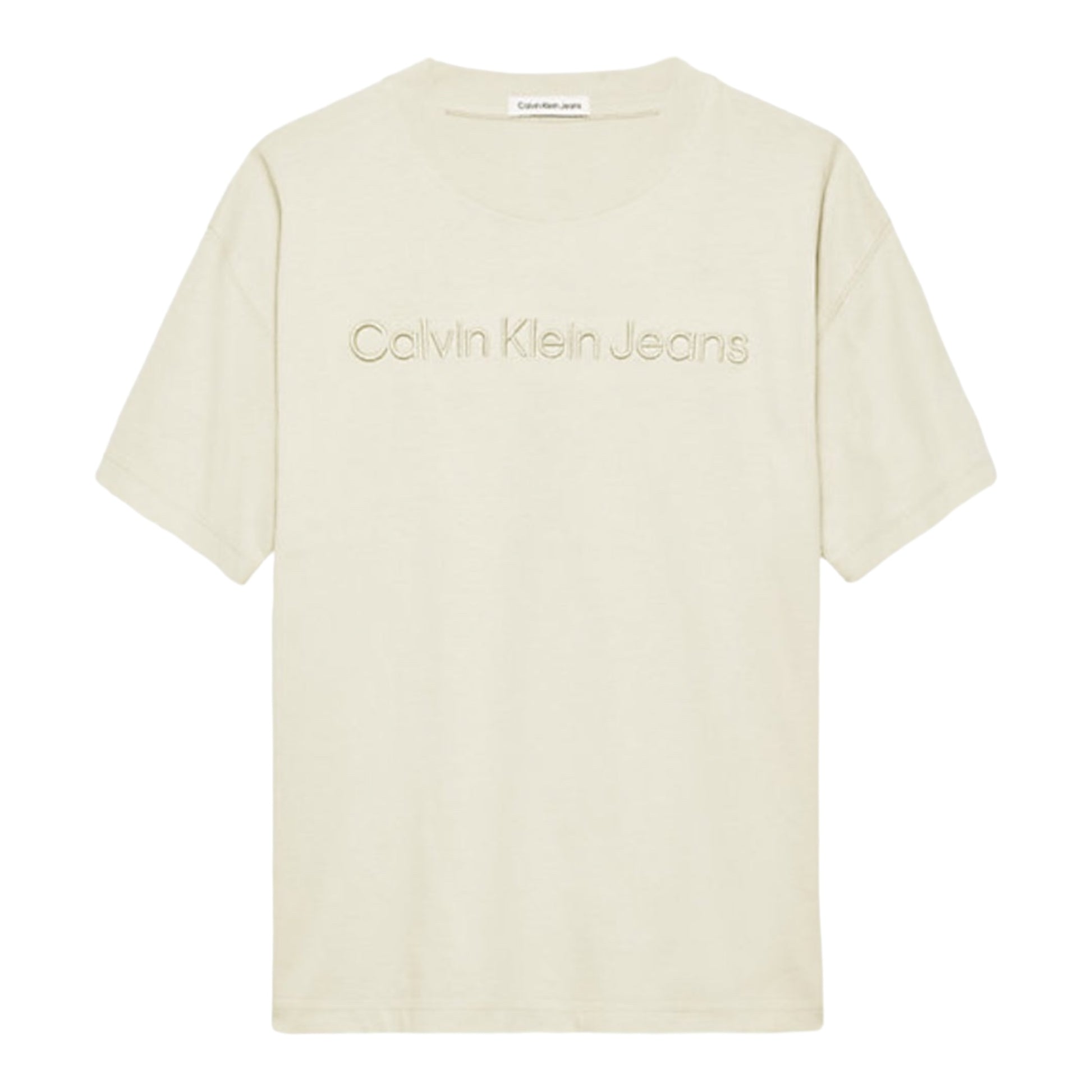 Calvin Klein, T-shirts, Calvin Klein - Green haze, Calvin Klein embossed T-shirt
