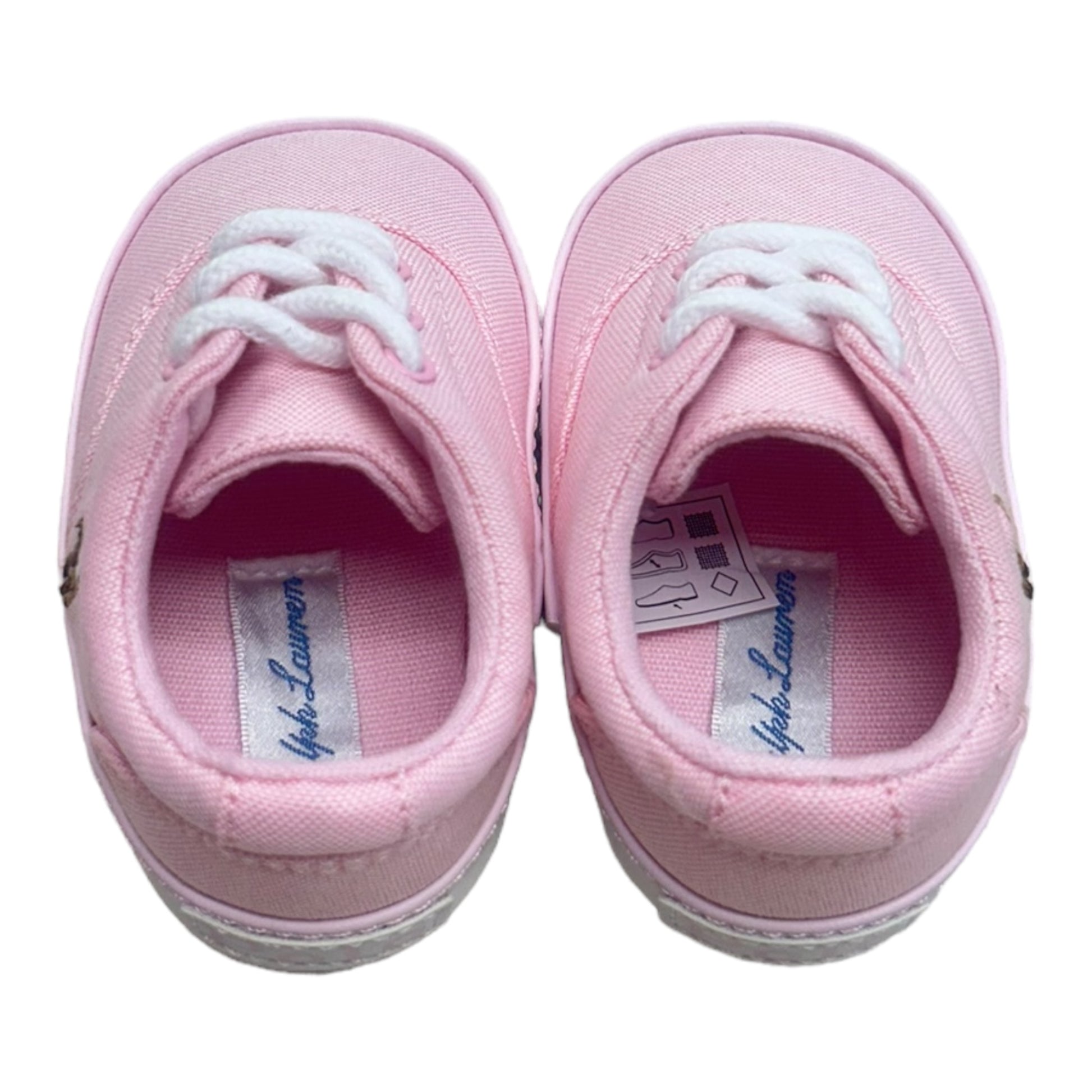 Ralph Lauren, footwear, Ralph Lauren - Pink textile baby shoes, trainer style