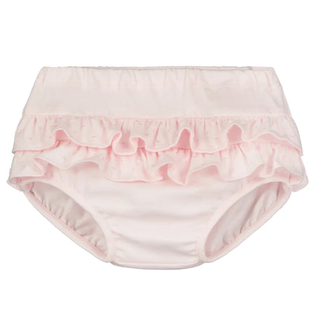 Sarah Louise Sarah louise Frilly Pants with Pink Trim - Bubbles