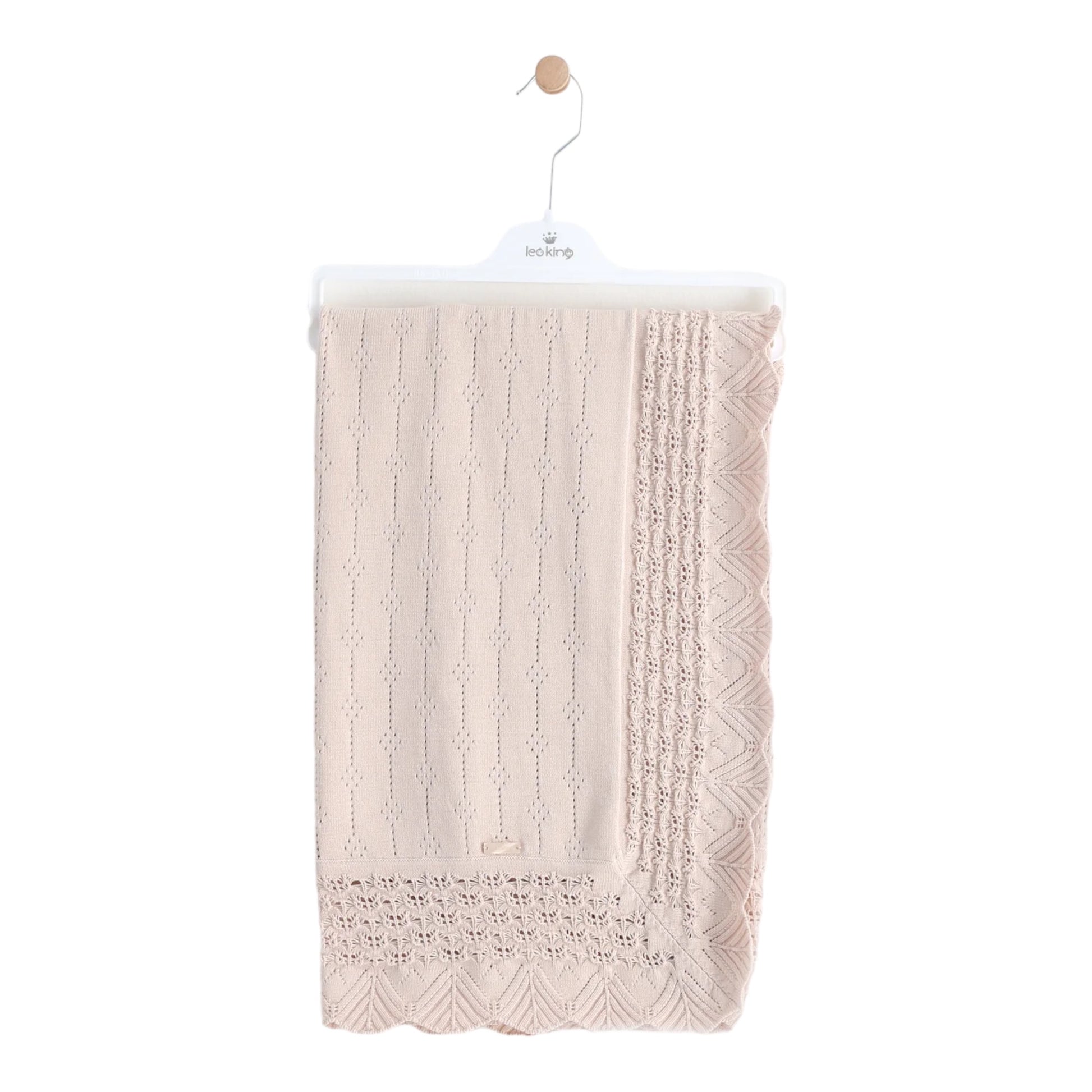 leo king, shawl, leo king - Knitted Blanket, Light Beige