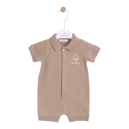 leo king, 2 piece outfits, leo king - Baby  knitted fawn romper