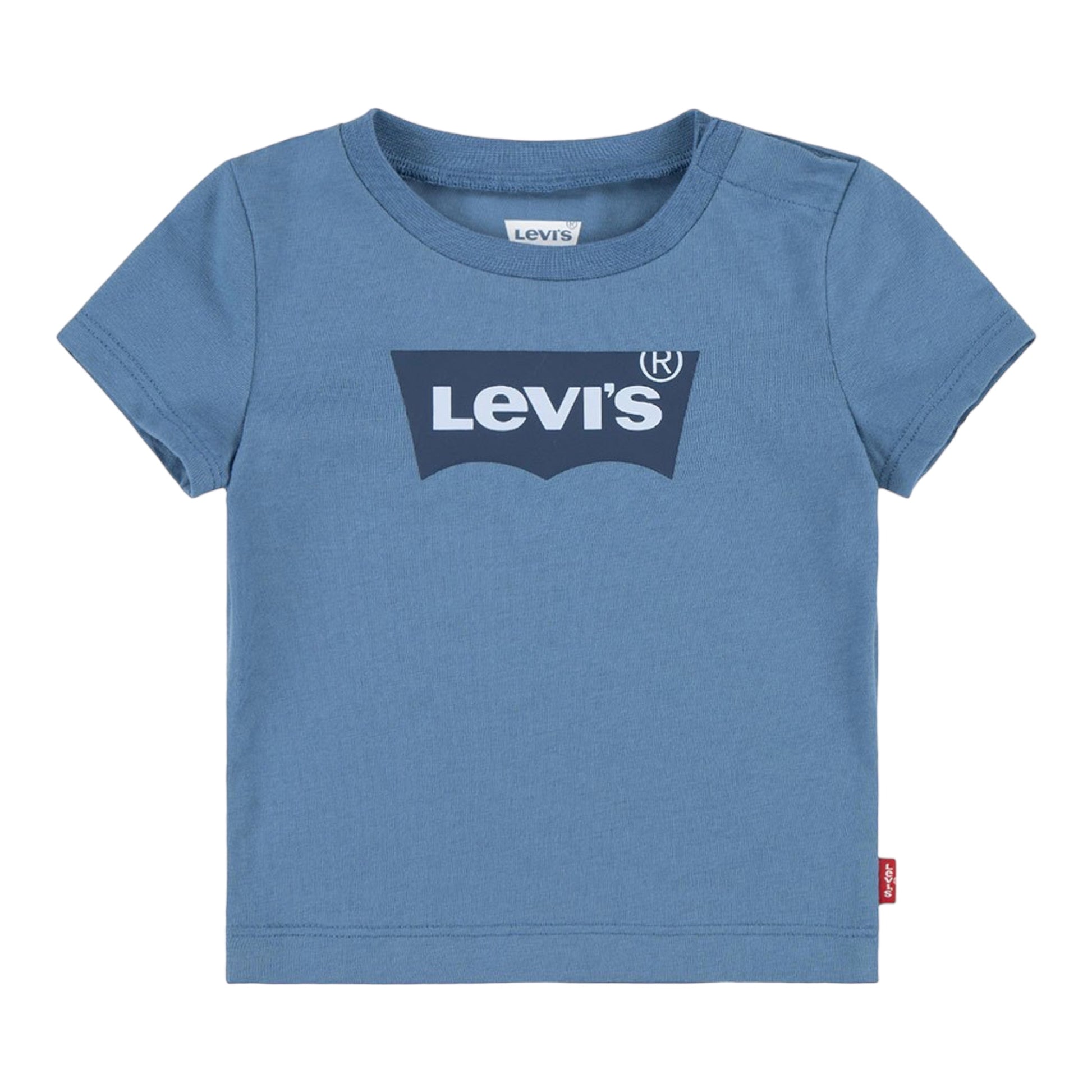 Levi's, T-shirts, Levi's - Blue t-shirt with signature navy batwing logo on front