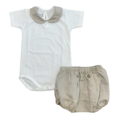 Rapife, 2 piece outfits, Rapife - 2 piece outfit, top and beige short pants