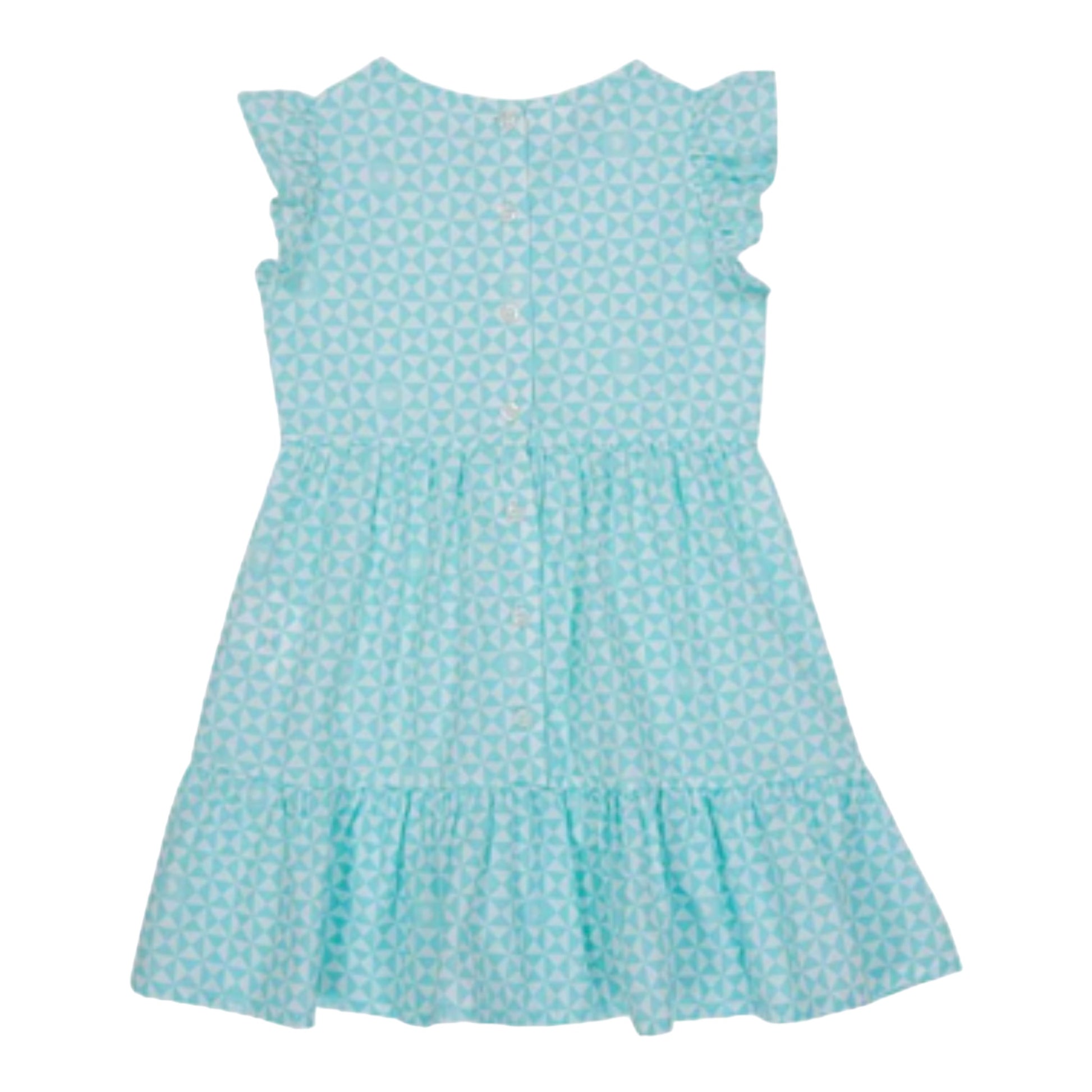 iDO, dresses, iDO - Aqua / white triangle print sundress