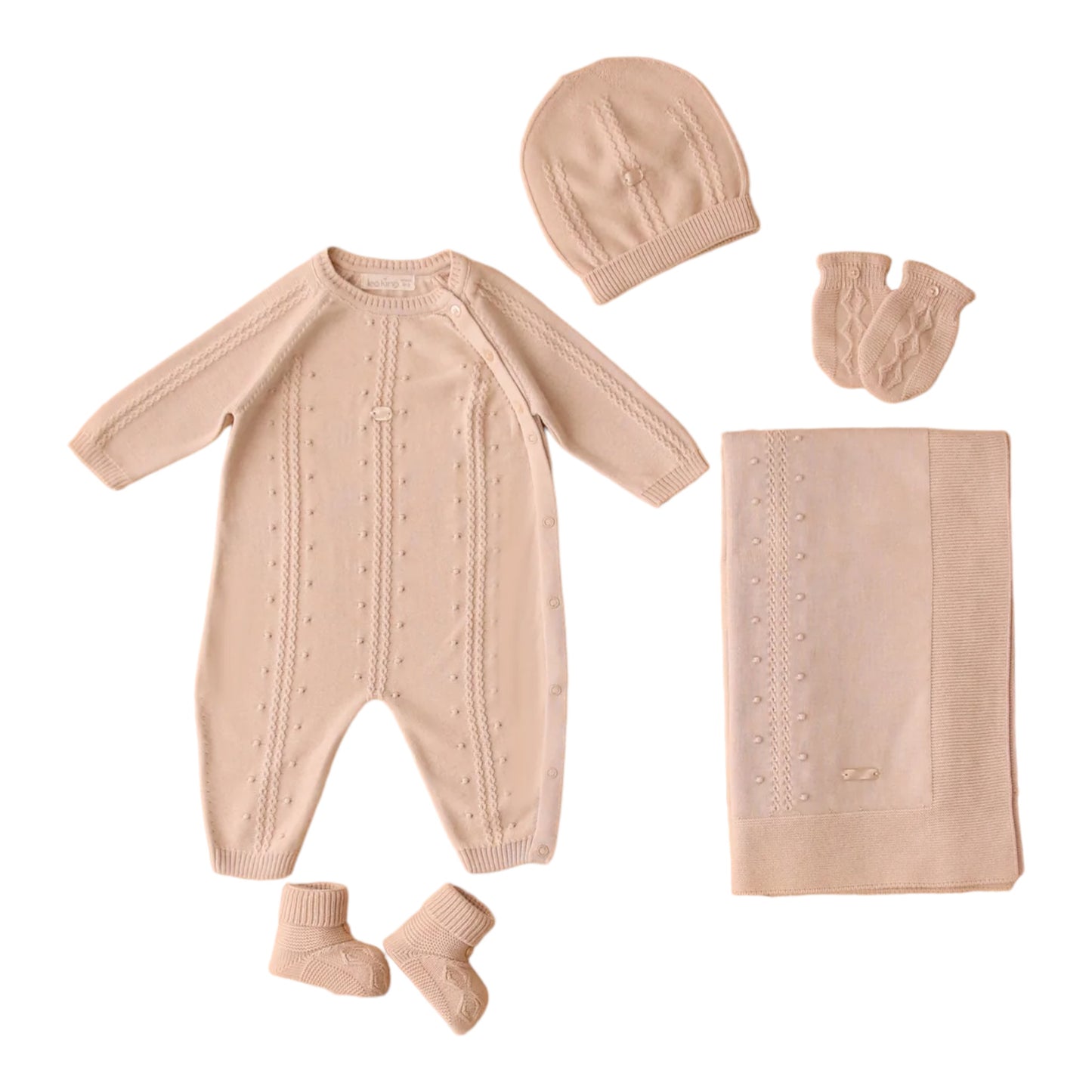 leo king, 5 piece baby gift set, leo king - 5 piece gift set, Beige