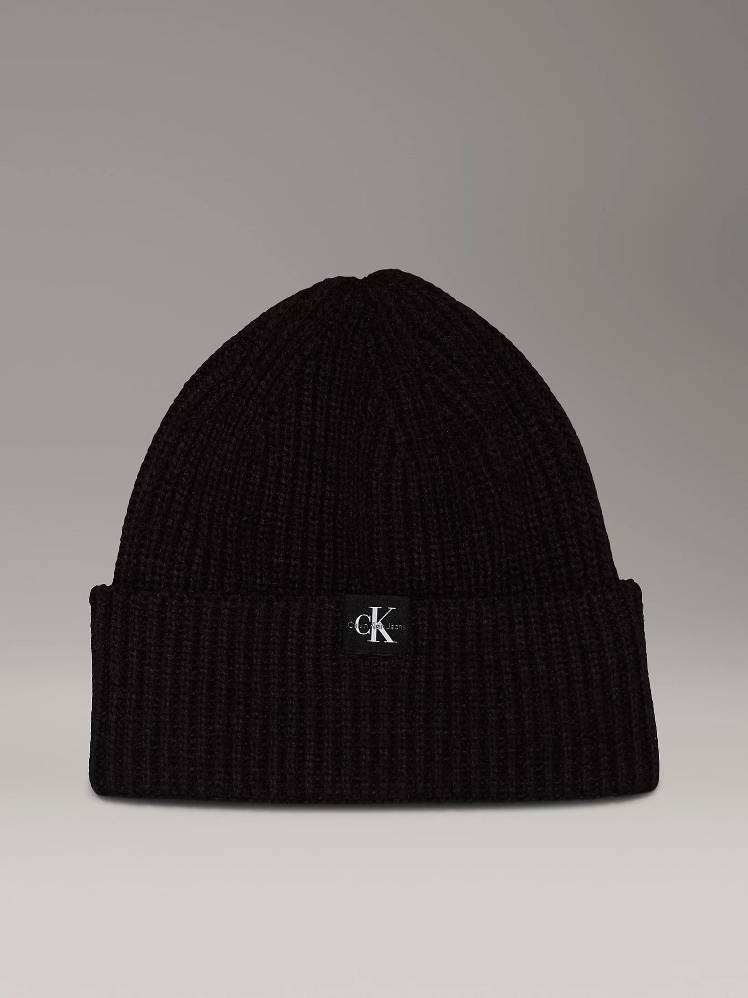 Calvin Klein, Hats, Calvin Klein - Monogram rib beanie, black