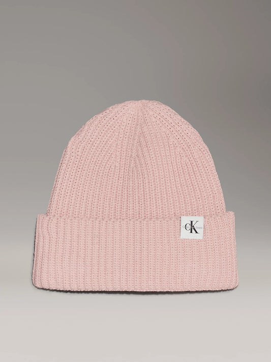 Calvin Klein, Hats, Calvin Klein - Monogram rib beanie, peach