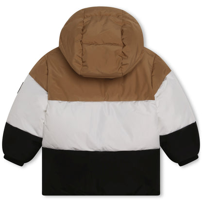 Boss, coats, Boss - Padded jacket, Tan/white/black