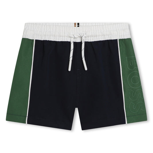 Boss, Shorts, Boss - Navy and green toddler shorts, 18m - 3yrs