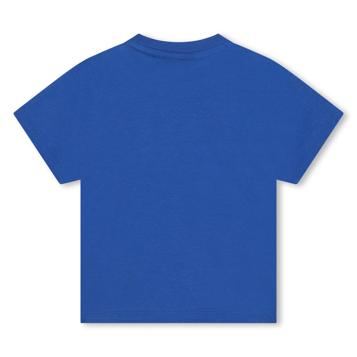 Boss, T-shirts, Boss - Blue crew neck T-shirt with white BOSS print across front