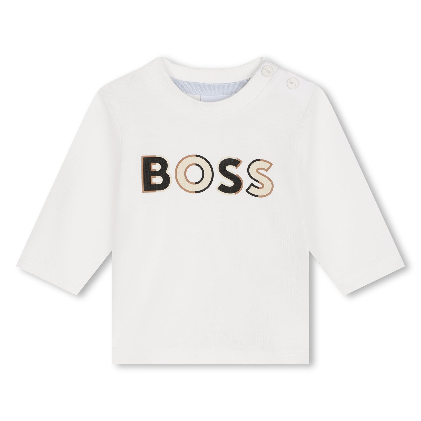 Boss, T-shirts, Boss - Baby long sleeved , white T-shirt