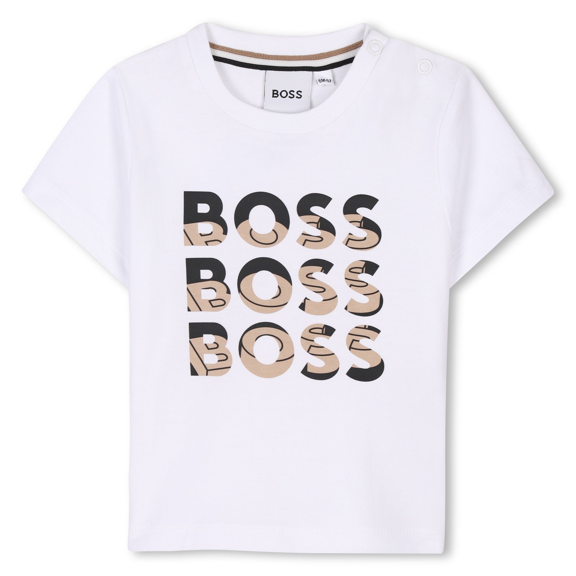 Boss, T-shirts, Boss - White, Short sleeved Tee-shirt