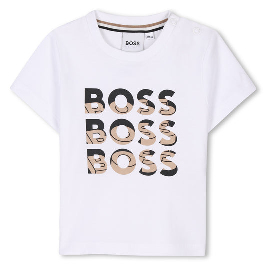 Boss, T-shirts, Boss - White, Short sleeved Tee-shirt