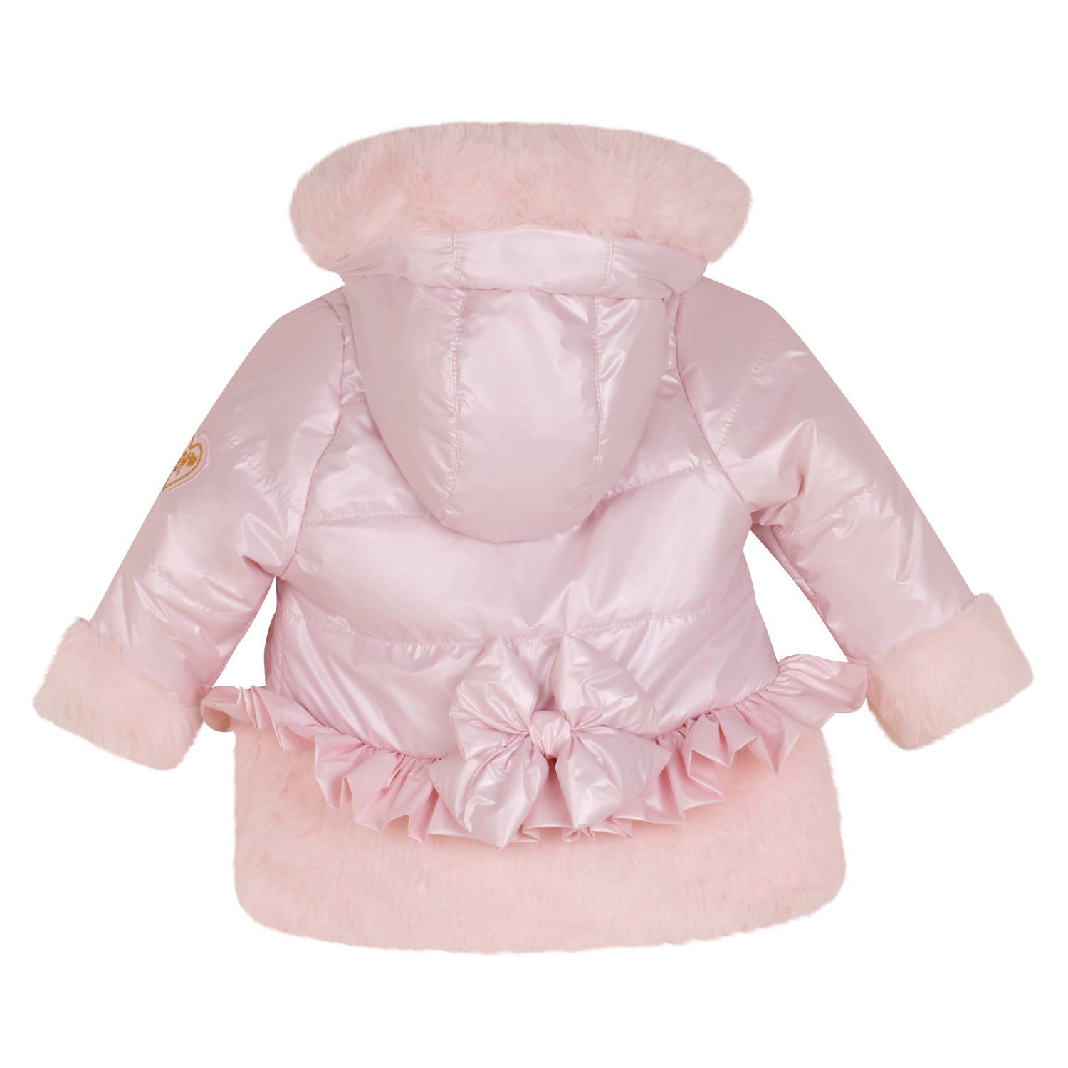 Little A Faux fur padded jacket pink Honey