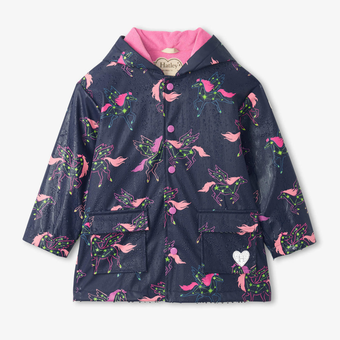 Hatley, raincoat, Hatley - Pretty Pegasus Raincoat, Navy