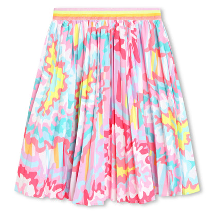 Billieblush, Skirts, Let your little girl twirl in style with the Billieblush Pleated Skirt! Featuring a beautiful multicoloured design and flowy pleats, this skirt is perfect for any fun-loving girl. She'll feel confident and stylish, making it a must-have in her wardrobe. Get yours today and watch her shine!  Multi coloured pleated skirt  Elasticated waistband   U20138/Z41  100% polyester   Machine washable 30*