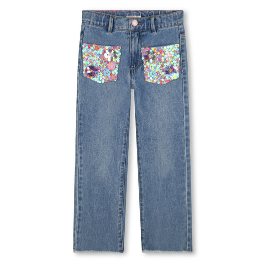 "Coming Soon" Billieblush - Jeans with sequin pocket details