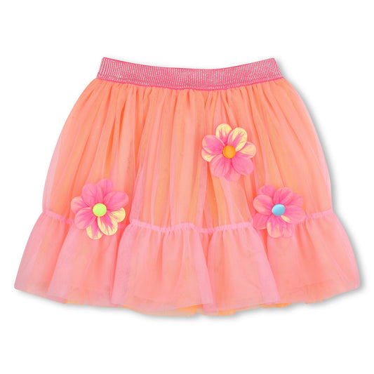 "Coming Soon" Billieblush - Pink/Peach skirt with floral detail