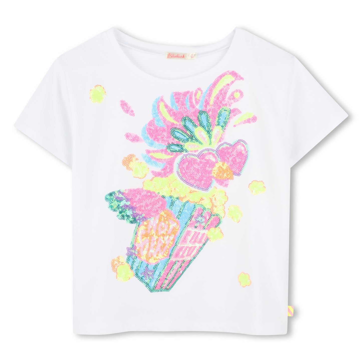 Billieblush - White T-shirt with pastel front design