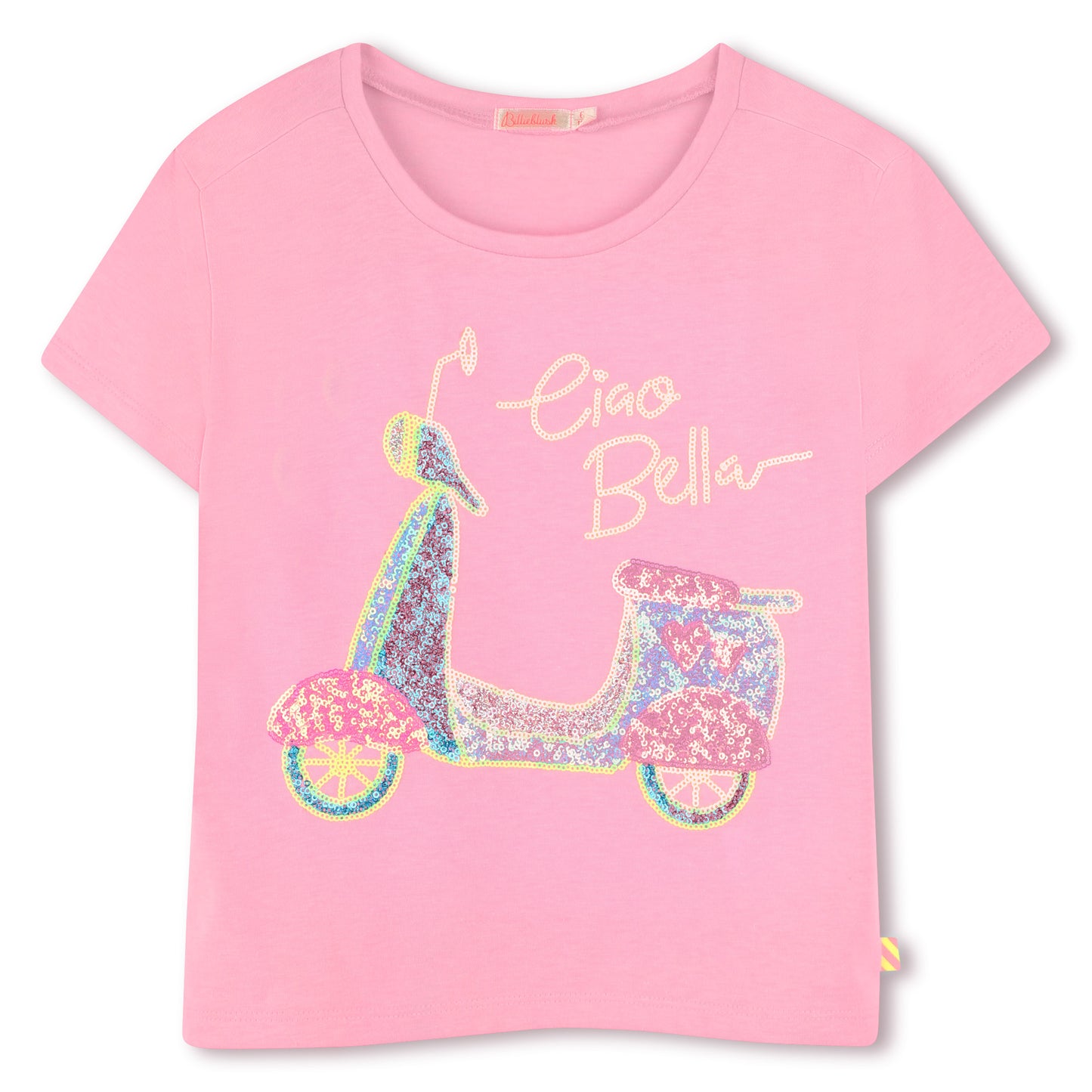 "Coming soon" Billieblush - Light pink T-shirt with scooter front design