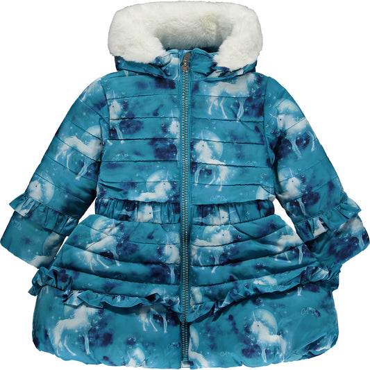 A'Dee, Coats & Jackets, A'Dee - Amelia, Unicorn print, teal