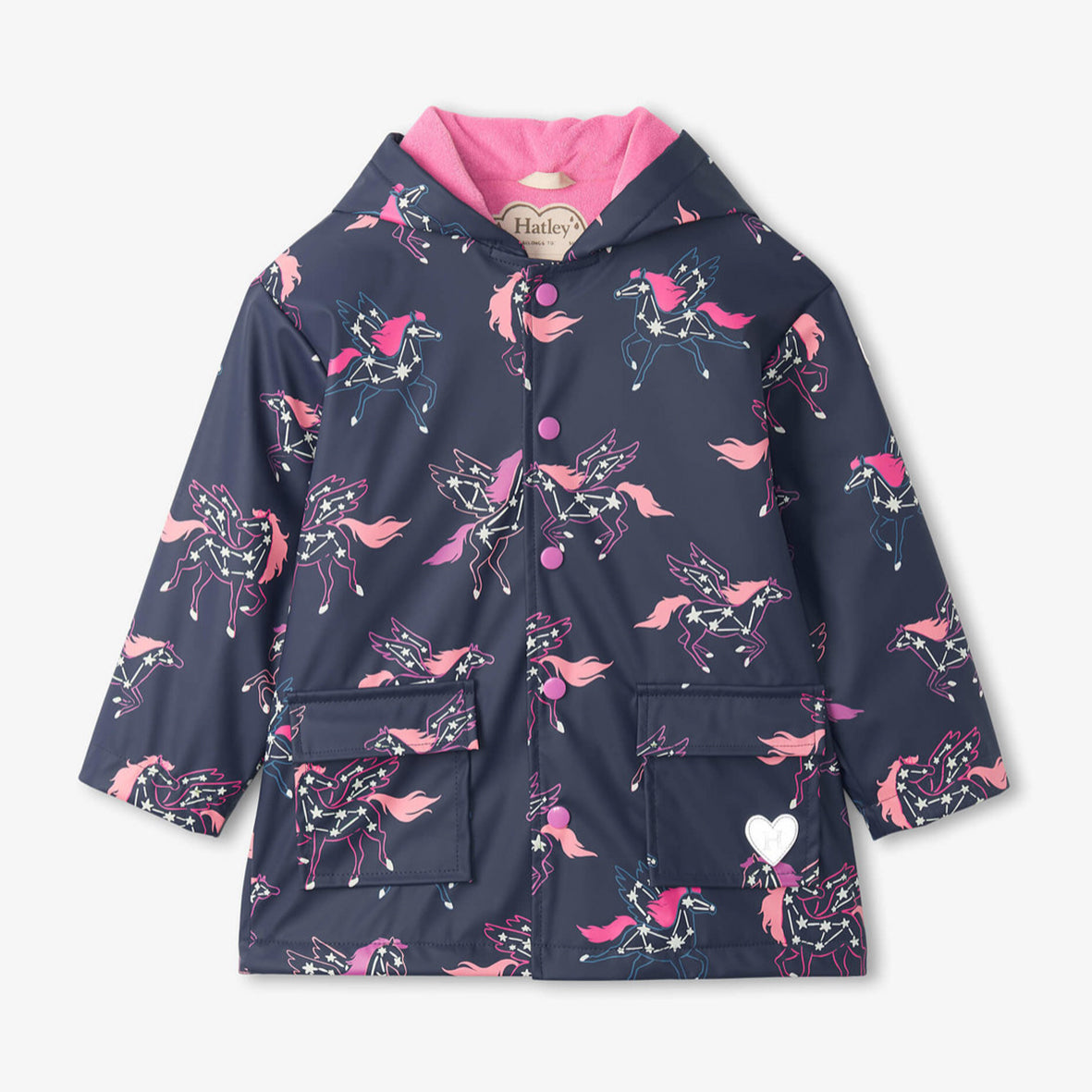 Hatley, raincoat, Hatley - Pretty Pegasus Raincoat, Navy