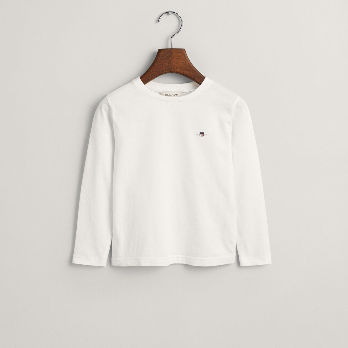 Gant, T-shirts, Gant - White LS T-shirt